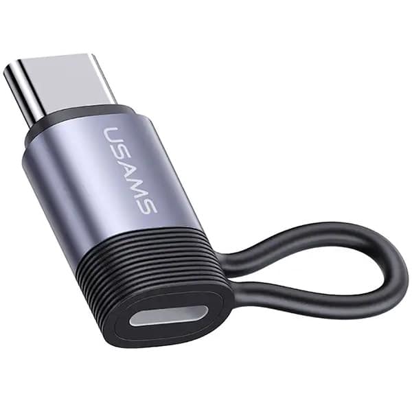 USAMS αντάπτορας AU17 Lightning - USB-C 30W ατσάλι/αλουμίνιο - Image 2