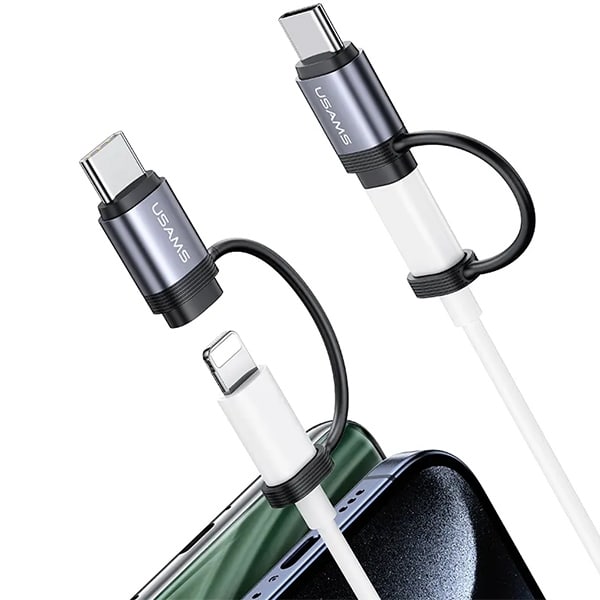 USAMS αντάπτορας AU17 Lightning - USB-C 30W ατσάλι/αλουμίνιο - Image 3