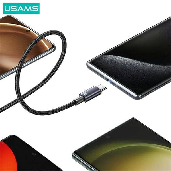 USAMS Καλώδιο USB-C σε Lightning 30W 0,25m Γρήγορη φόρτιση ατσάλινο/οξειδωμένο - Image 3