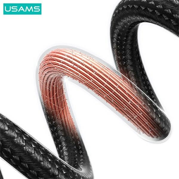 USAMS Καλώδιο USB-C σε Lightning 30W 0,25m Γρήγορη φόρτιση ατσάλινο/οξειδωμένο - Image 4
