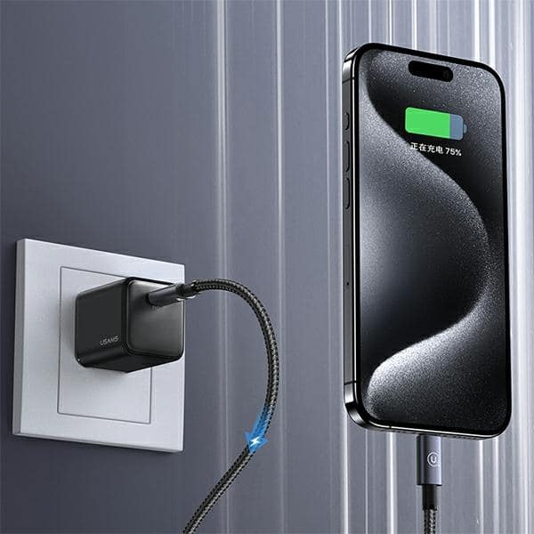 USAMS Καλώδιο USB-C σε USB-C 60W 1,2m Γρήγορη φόρτιση ατσάλινο/ματ SJ661USB01 (US-SJ661) - Image 3