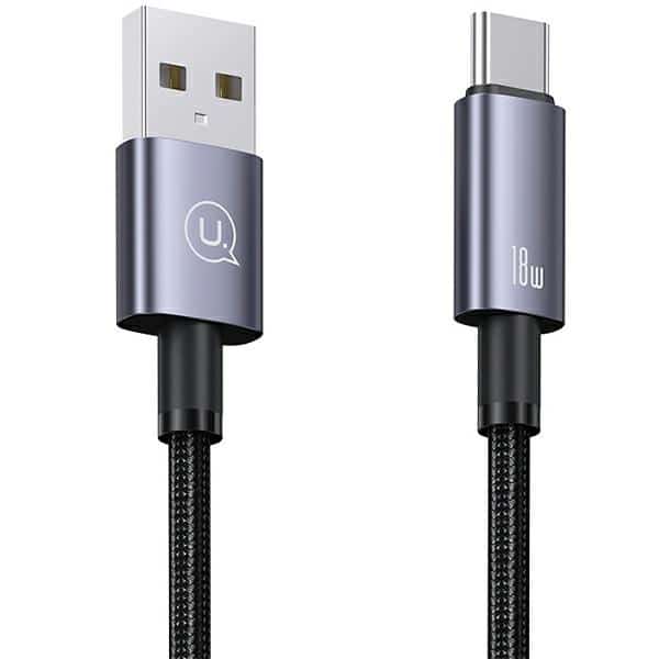 USAMS Καλώδιο USB σε USB-C 3A 1,2m Γρήγορη φόρτιση ατσάλινο/ματ SJ663USB01 (US-SJ663) - Image 2