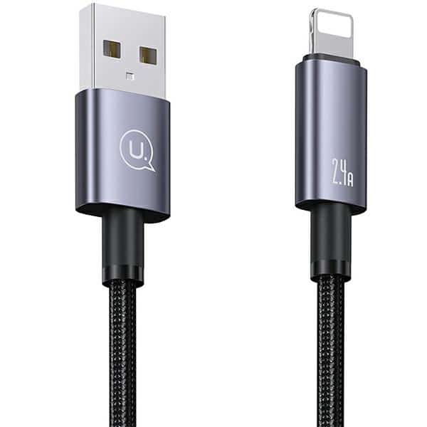 USAMS Καλώδιο USB σε Lightning 2,4A 1,2m Γρήγορη φόρτιση ατσάλινο/οξειδωμένο - Image 2