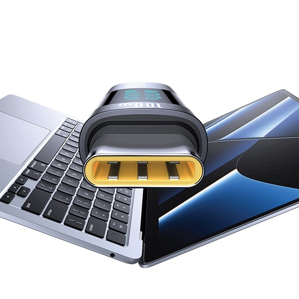 USAMS αντάπτορας AU18 USB-C - USB-C ψηφιακή οθόνη 100W ατσάλι/αλουμίνιο - Image 5