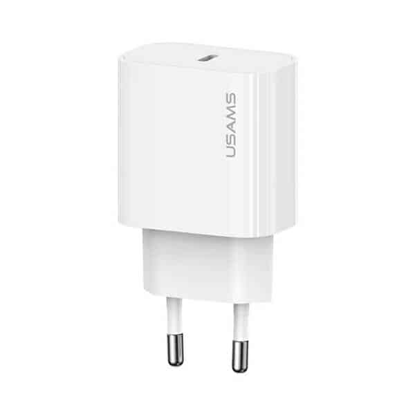 USAMS Φορτιστής δικτύου 1xUSB-C T65 PD20W PD Γρήγορη φόρτιση US-CC226 + καλώδιο USB-C/USB-C US-SJ711 60W λευκό - Image 2