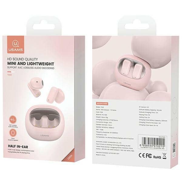 USAMS Ακουστικά Bluetooth 5.3 TWS TD Series ασύρματα μπλε - Image 9