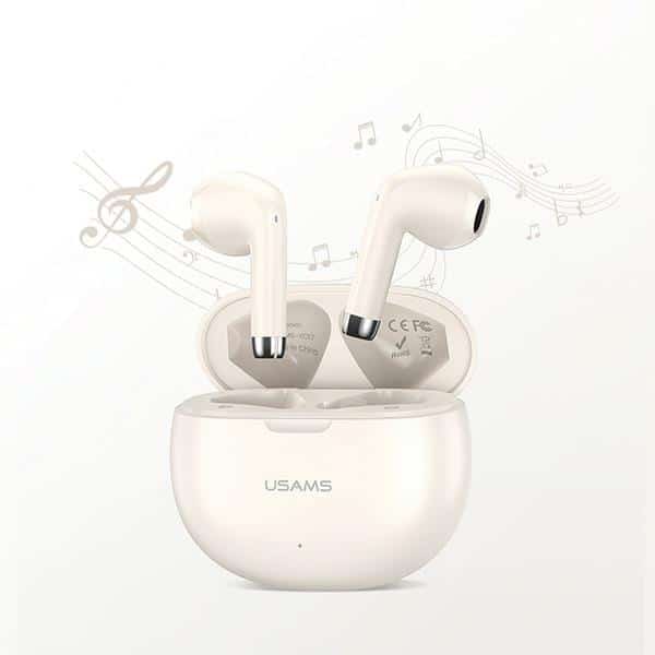 USAMS Ακουστικά Bluetooth 5.3 TWS Rhymbo Series ασύρματα μπεζ - Image 10