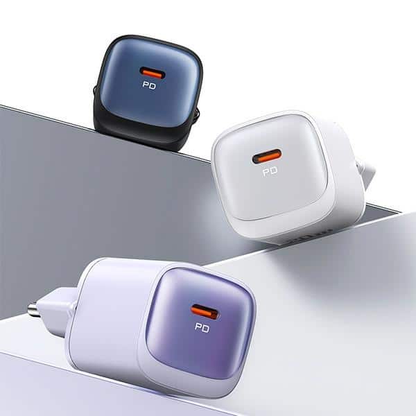 USAMS Φορτιστής δικτύου CC251 30W GaN USB-C Γρήγορης Φόρτισης HC Σειρά μωβ/purple CC251TC03 - Image 3