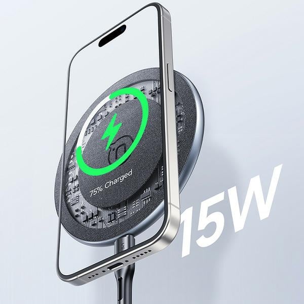 USAMS ασύρτη φορτιστής US-CD223 15W μαύρος - Image 4