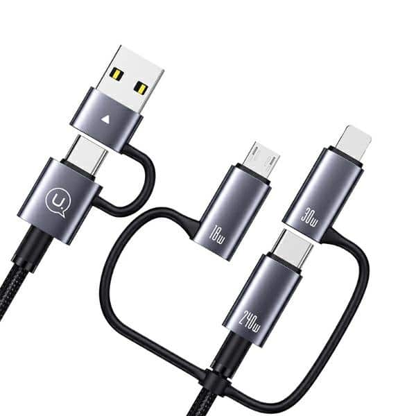 USAMS Καλώδιο 6w1 Γρήγορης φόρτισης 240W 2m Δεδομένων με ψηφιακή οθόνη Αλουμινίου Σειρά Sufeng (SJ738) - Image 3