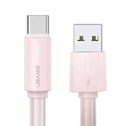 USAMS Καλώδιο USB-C 3A YU Series 1m USB-C/USB-A ροζ