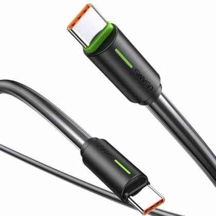 USAMS Καλώδιο USB-C/USB-C 1μ SJ734 60W μαύρο