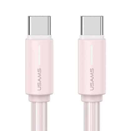 USAMS Καλώδιο USB-C/USB-C 1μ SJ734 60W ροζ