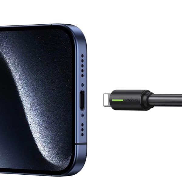 USAMS Καλώδιο USB-C/Lightning 1m SJ735 30W μαύρο - Image 3