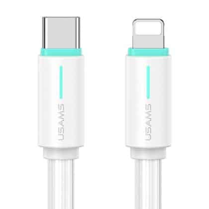 USAMS Καλώδιο USB-C/Lightning 1m SJ735 30W λευκό