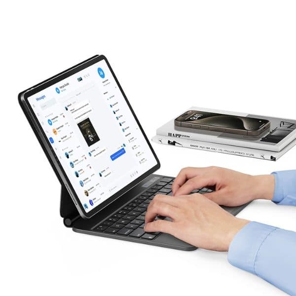 USAMS Θήκη προστασίας με πληκτρολόγιο για iPad Pro 12,9" μαύρη - Image 4
