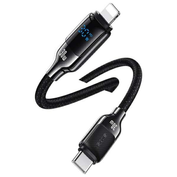 USAMS Καλώδιο USB-C σε Lightning 30W 1,2m Ψηφιακή Οθόνη Ζαφείρι Γρήγορης Φόρτισης Δεδομένων HX Series SJ741USB01 (US-SJ741) - Image 2