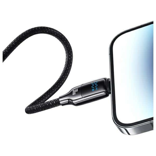 USAMS Καλώδιο USB-C σε Lightning 30W 1,2m Ψηφιακή Οθόνη Ζαφείρι Γρήγορης Φόρτισης Δεδομένων HX Series SJ741USB01 (US-SJ741) - Image 3