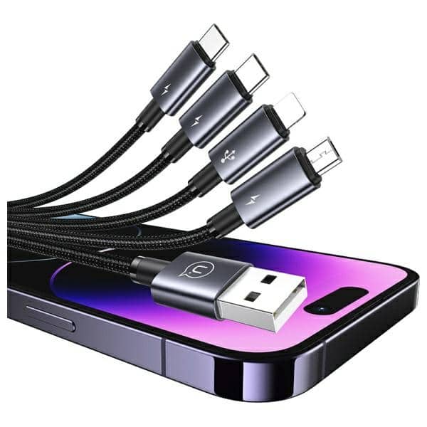 USAMS Καλώδιο 4w1 2xUSB-C/Lightning/MicroUSB 15W 1,2m Αλουμινίου Σειρά Sufeng SJ739USB101 (US-SJ739) - Image 2