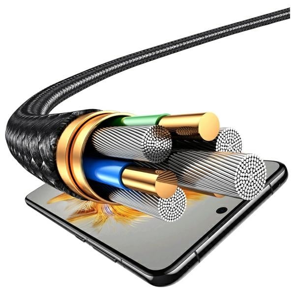 USAMS Καλώδιο 2w1 2xUSB-C 72W 1,2m Αλουμινίου Σειρά Sufeng SJ740USB101 (US-SJ740) - Image 4