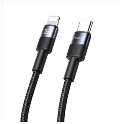 USAMS Καλώδιο USB-C σε Lightning 30W 1.2m Αλουμινίου SY Series SJ729USB01 (US-SJ729)