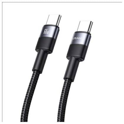 USAMS Καλώδιο USB-C σε USB-C 60W 1.2m Αλουμινίου SY Series SJ724USB01 (US-SJ724)