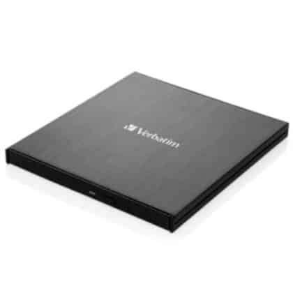 Verbatim εξωτερικός εγγραφέας Slimline CD/DVD USB-C + καλώδιο USB-C/USB-C σε USB-A 3.2 μαύρο
