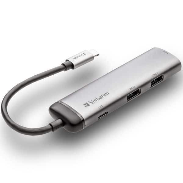 Verbatim Adapter Hub USB-C - USB-C/ 2xUSB-A 3.0/HDMI αλουμινίου/αλουμινίου 49140 - Image 2