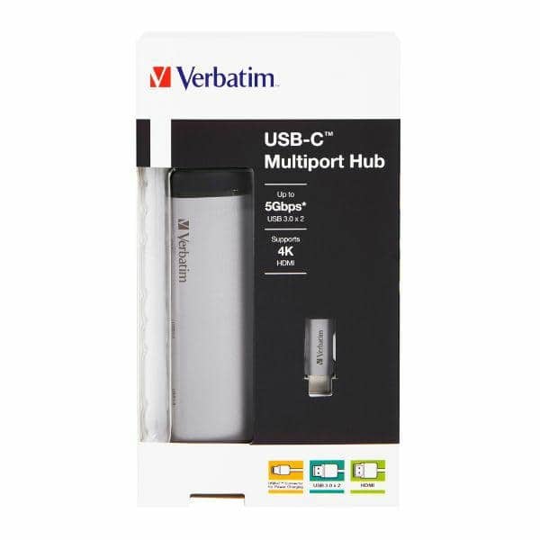 Verbatim Adapter Hub USB-C - USB-C/ 2xUSB-A 3.0/HDMI αλουμινίου/αλουμινίου 49140 - Image 4