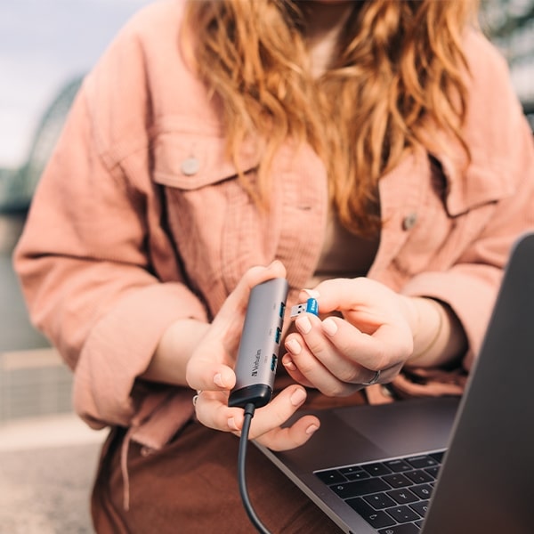 Verbatim αντάπτορας Hub USB-C - 4xUSB-A 3.2 αλουμινίου - Image 5