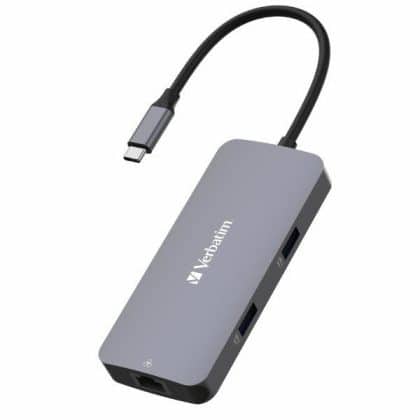 Verbatim αντάπτορας hub USB-C - HDMI/USB-C /Eternet/2xUSB-A 3.0 αλουμινίου