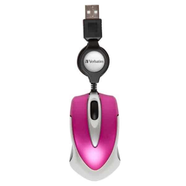 Verbatim ποντίκι οπτικό Go Mini USB-A 1000 dpi ροζ/hot pink 49021 - Image 2