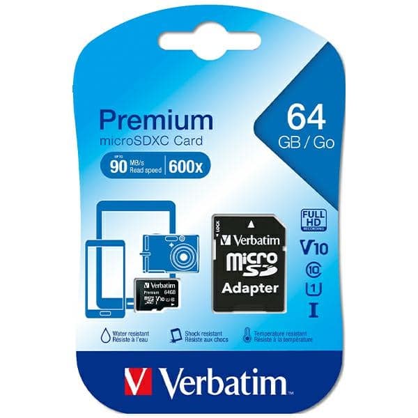 Verbatim Κάρτα microSDXC 64GB V10 + αντάπτορας μαύρος - Image 11