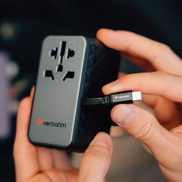 Verbatim αντάπτορας ταξιδιού EU/UK/US GaN USB-A/3xUSB-C PD 85W CNT-02 μαύρος - Image 4