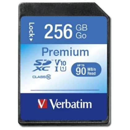 Verbatim Κάρτα Premium U1 SDXC 256GB V10 μαύρη/black 44026