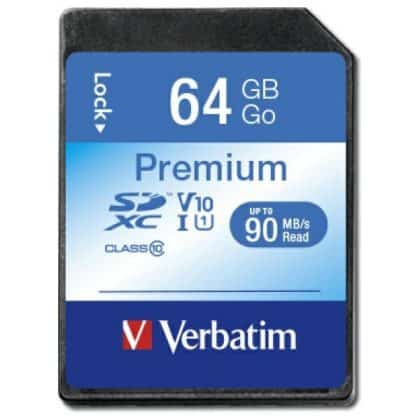 Verbatim Κάρτα Premium U1 SDXC 64GB V10 μαύρο/black 44024