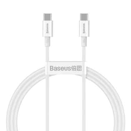 Baseus - Καλώδιο Δεδομένων Superior Series (CATYS-B02) - Type-C σε Type-C, 100W, 1m - Λευκό