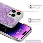 Techsuit Sparkly Glitter - θήκη για Xiaomi Redmi Note 13 4G - Ροζ - Image 2