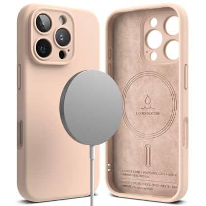Ringke Silicone Magnetic MagSafe - θήκη για Apple iPhone 16 Pro - Ροζ