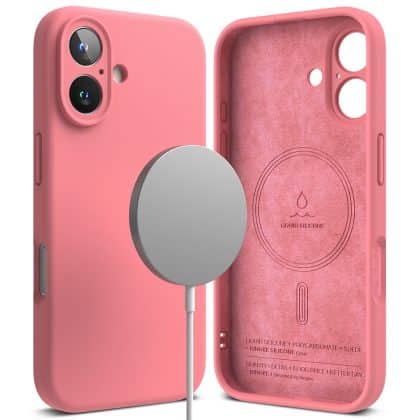 Ringke Silicone Magnetic - θήκη για Apple iPhone 16 Plus - Ροζ