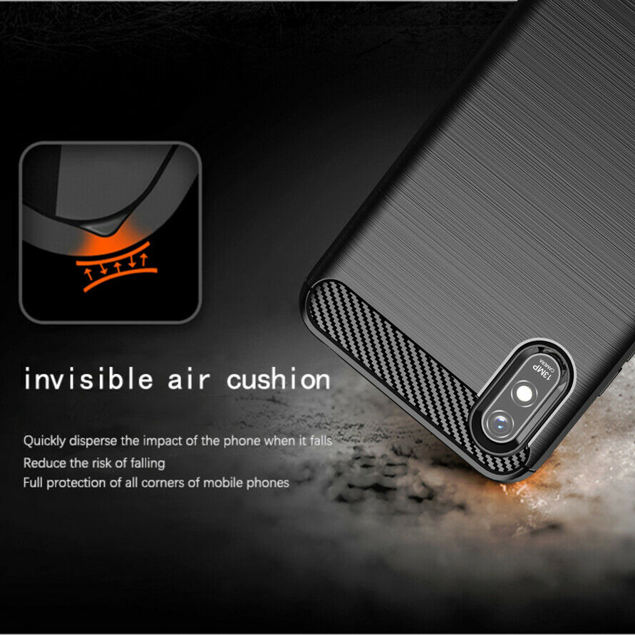 Techsuit Carbon Silicone - θήκη για Xiaomi Redmi 9A - Μαύρο - Image 2