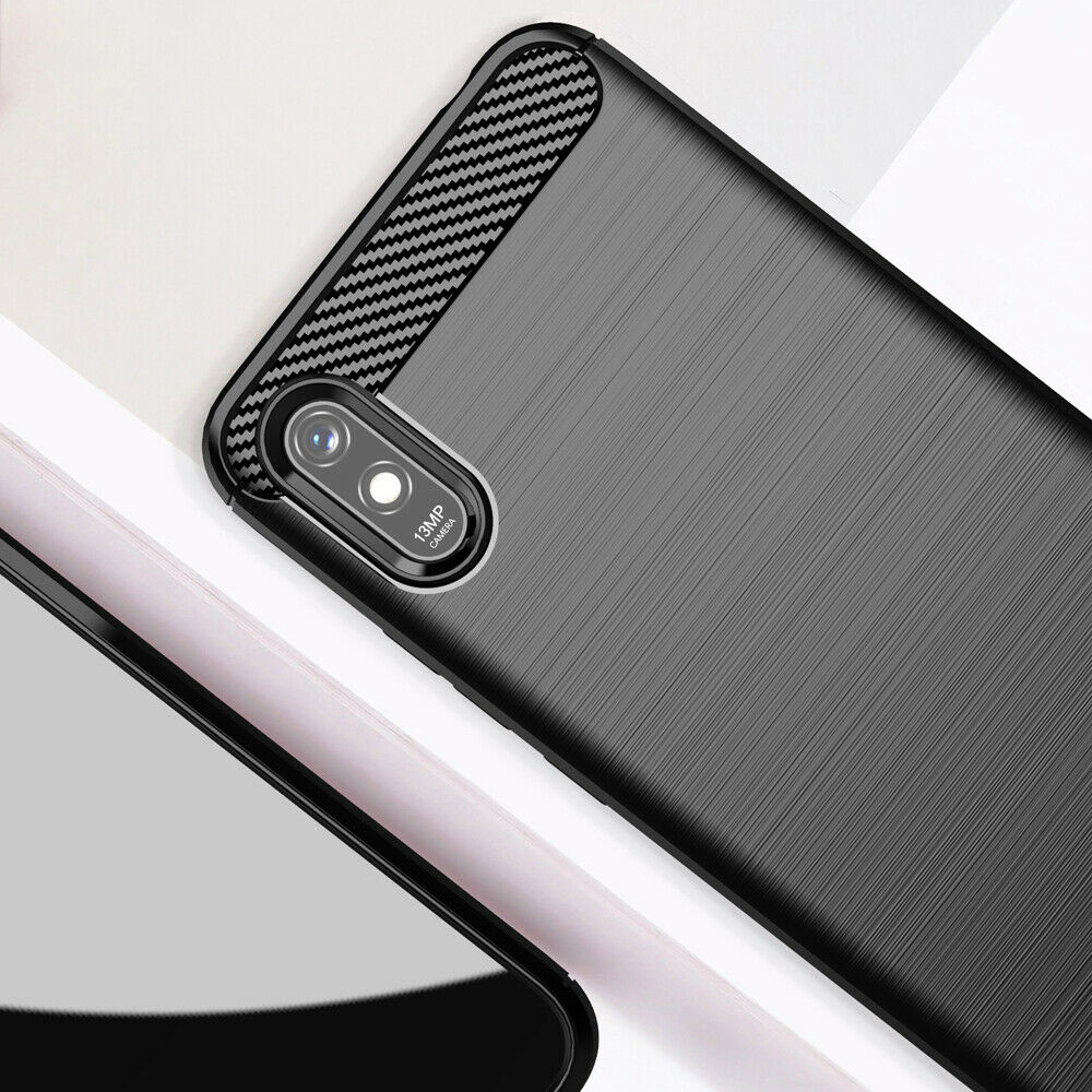 Techsuit Carbon Silicone - θήκη για Xiaomi Redmi 9A - Μαύρο - Image 5