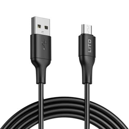 Lito - Καλώδιο Δεδομένων (LD06V) - USB σε Micro-USB, PVC, 1m - Μαύρο