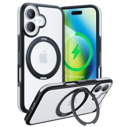 Torras Ostand R Fusion - θήκη για Apple iPhone 16 Plus - Μαύρο