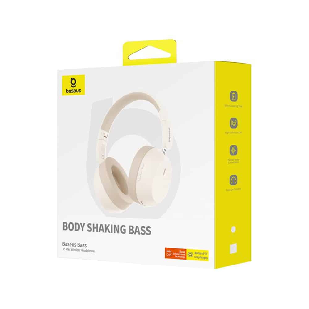 Baseus - Ασύρματα Ακουστικά Bass 35 Max (A00070800221-00) - On-ear, Bluetooth 5.3, Μόνωση Ήχου, Αναδιπλούμενα - Λευκό Stellar - Image 7