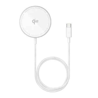 Baseus - Μαγνητικός Ασύρματος Φορτιστής Simple Mini4 Air (P10278200S11-00) - με Βάση, Γρήγορη Φόρτιση, USB-C, 15W - Ασημί Πάγου