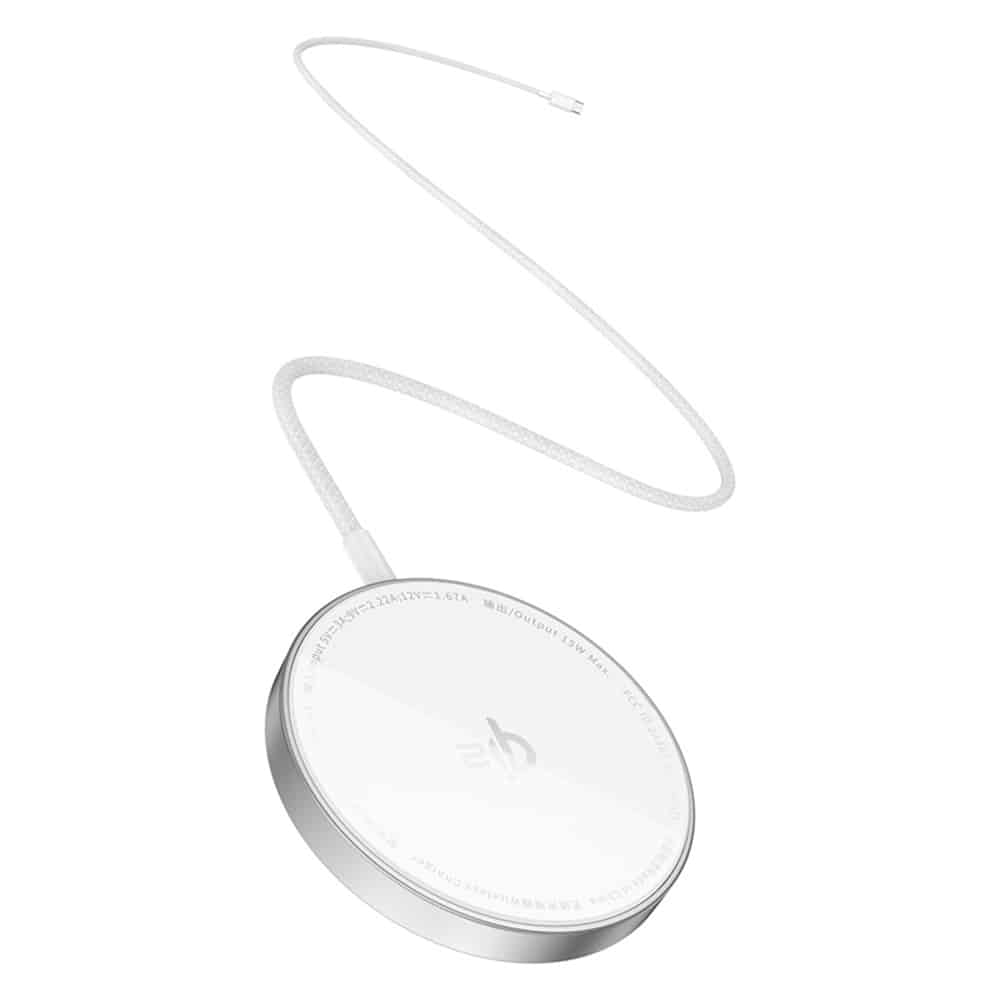 Baseus - Μαγνητικός Ασύρματος Φορτιστής Simple Mini4 Air (P10278200S11-00) - με Βάση, Γρήγορη Φόρτιση, USB-C, 15W - Ασημί Πάγου - Image 2