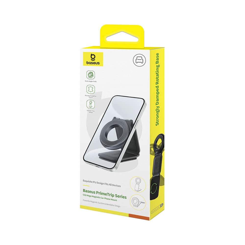Baseus - Βάση Αυτοκινήτου PrimeTrip Series C02 (C40169002113-00) - PU Δέρμα, 360°, 25N, Πολλαπλές Επιλογές Τοποθέτησης - Cluster Μαύρο - Image 7
