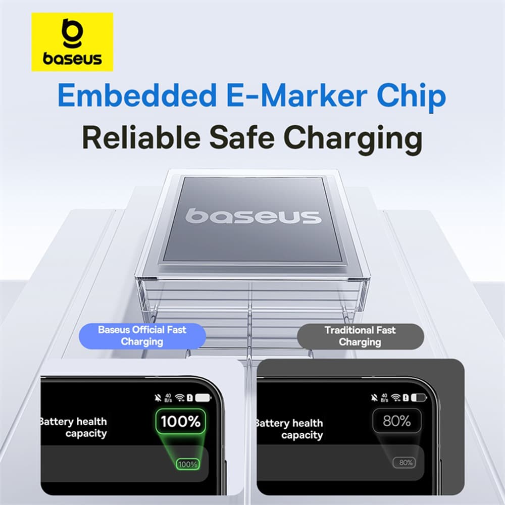 Baseus - Data Καλώδιο Display 2 (P10382700211-01) - USB to Lightning, Γρήγορη Φόρτιση, Ψηφιακή Οθόνη, 2.4A, 2m - Moon White - Image 6