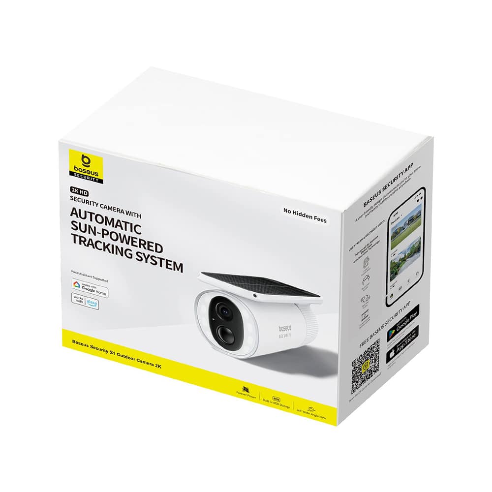 Baseus - Outdoor Camera Security S1 (S0SW002130) - με Ηλιακό Πάνελ, 2K, 8GB, Διπλής Κατεύθυνσης Ήχος, Νυχτερινή Όραση, 10.400mAh - Λευκό - Image 10